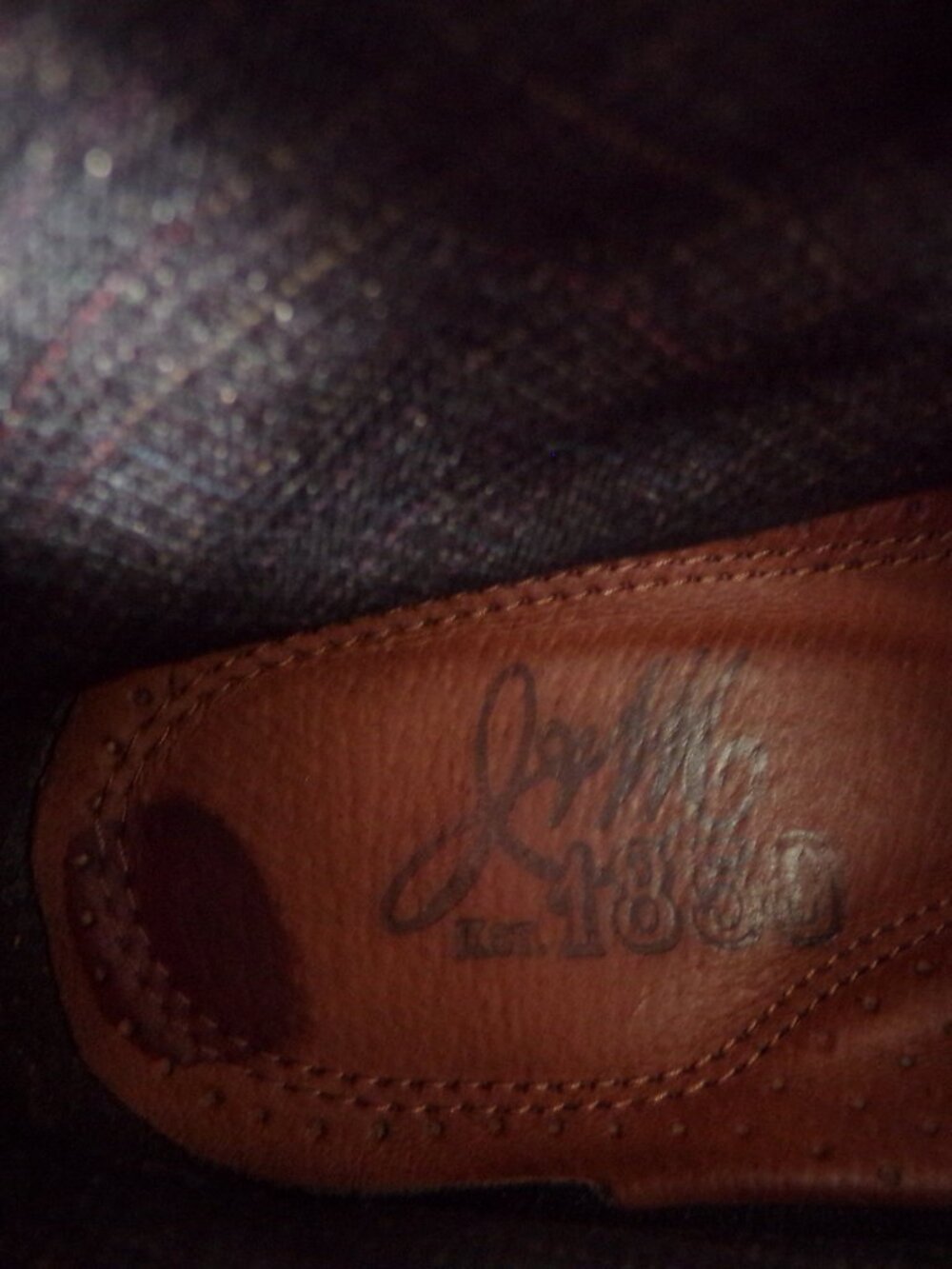 Johnston & Murphy Mens Brown Leather Wingtip Brogue Ankle Lace Up Boots sz 8 - Picture 9 of 10